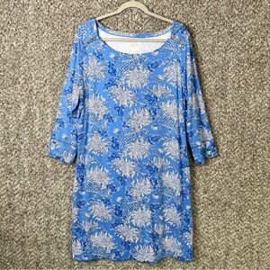 Lilly Pulitzer Blue and White Sophie Dress XXL